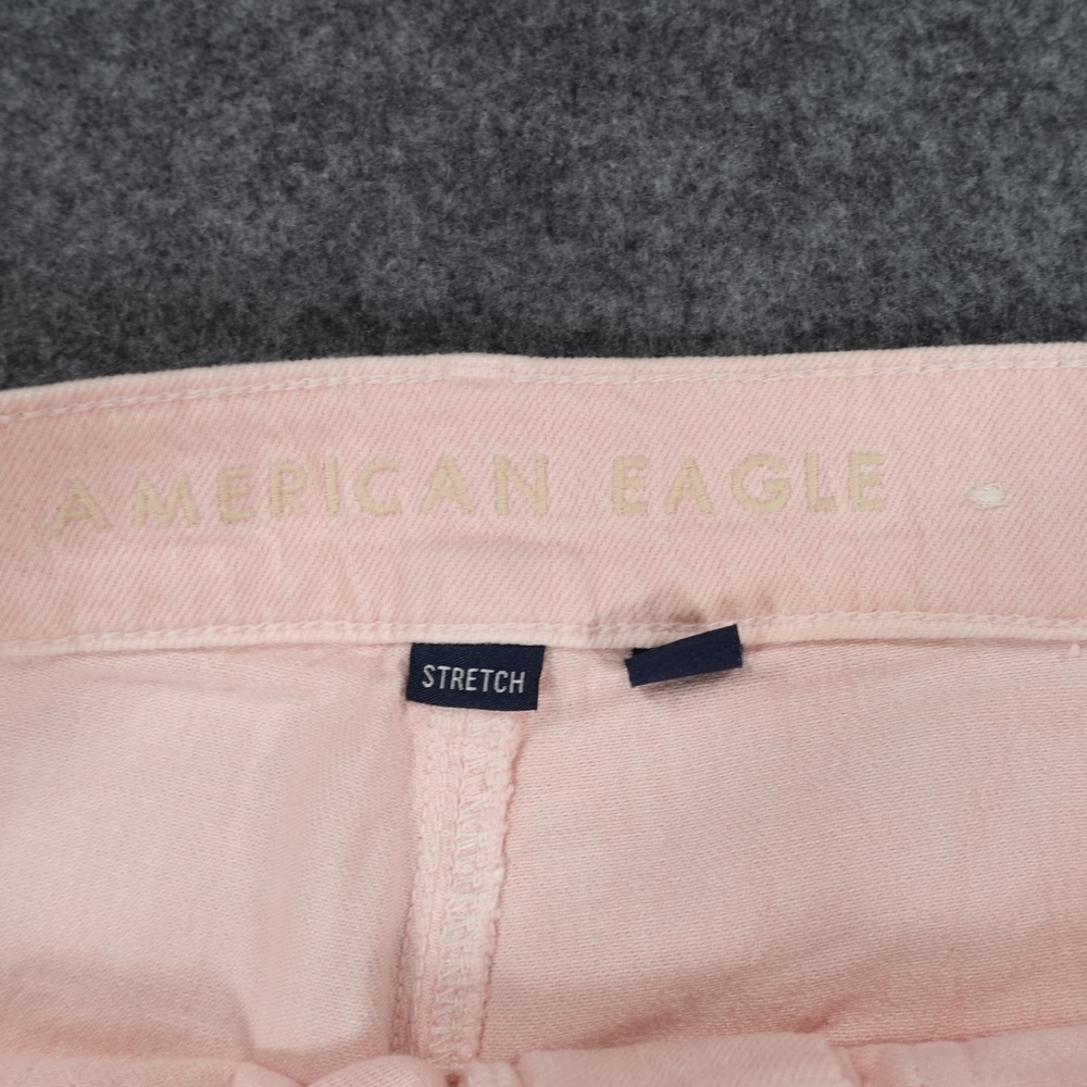 American‎ Eagle Super High-Rise Baggy Wide Leg Pink Jeans 4 Stretch Regular - Picture 2 of 11